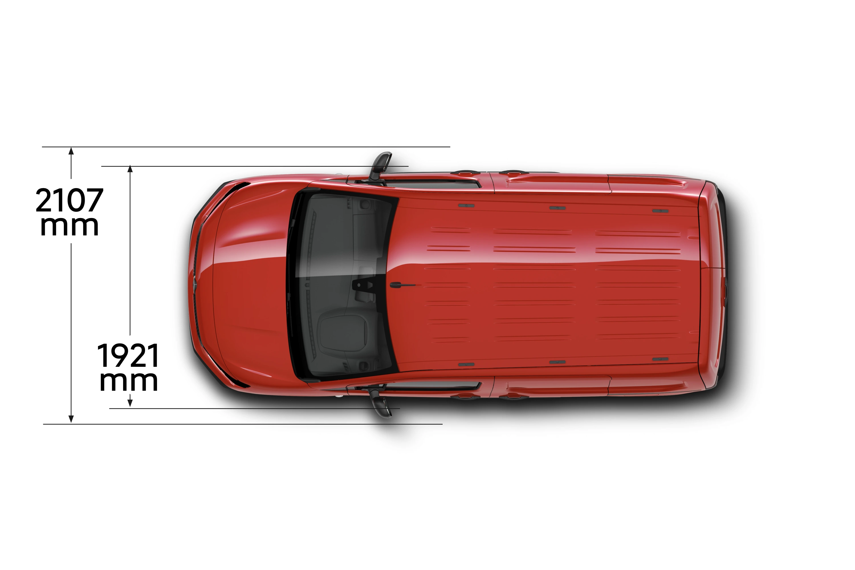 bovenaanzicht van een Citroën Berlingo Van