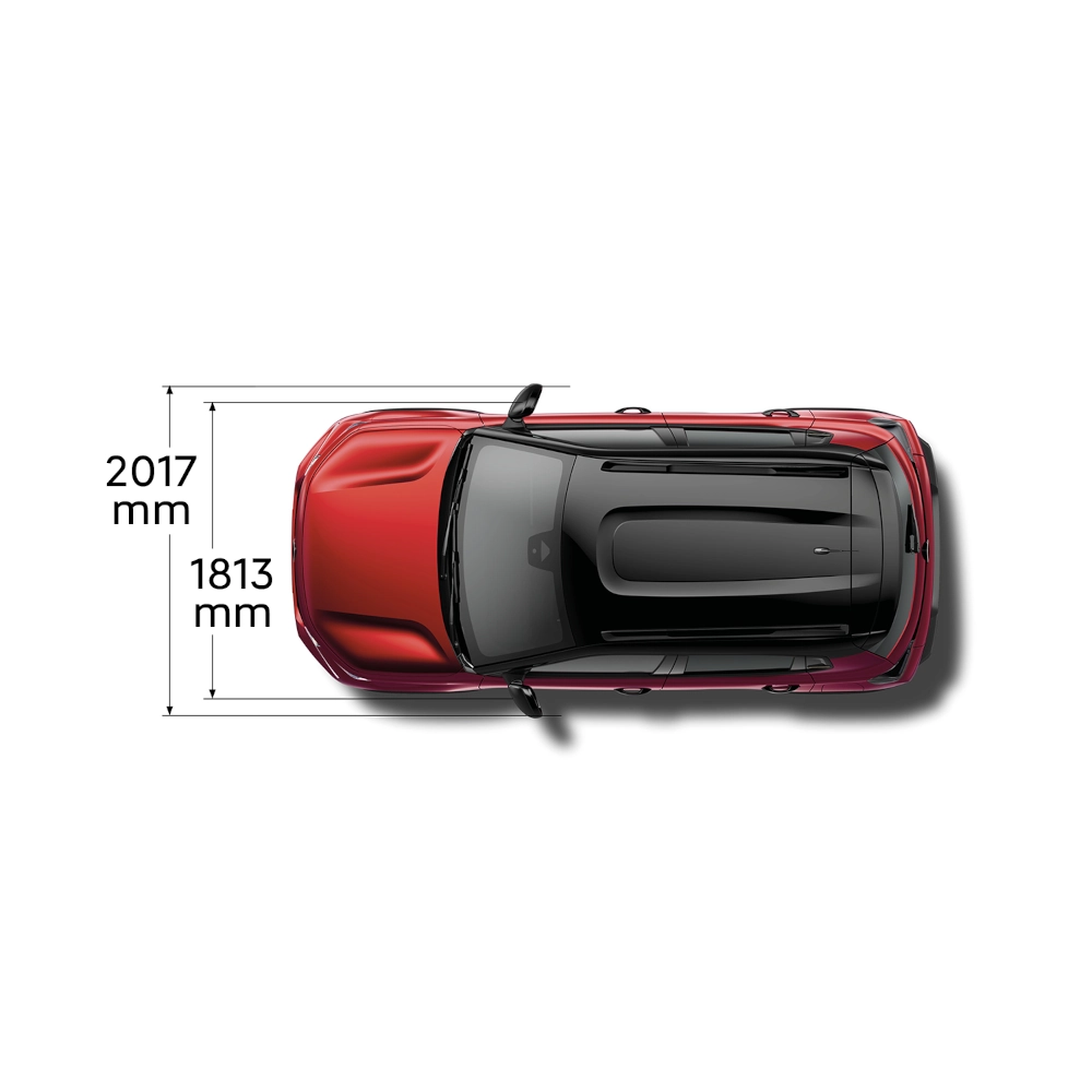 Multi‑aanzicht van de Citroën C3 compacte SUV met volledige buitenmaten en bagageruimte‑capaciteiten voor praktische, veelzijdige en betaalbare mobiliteit.
