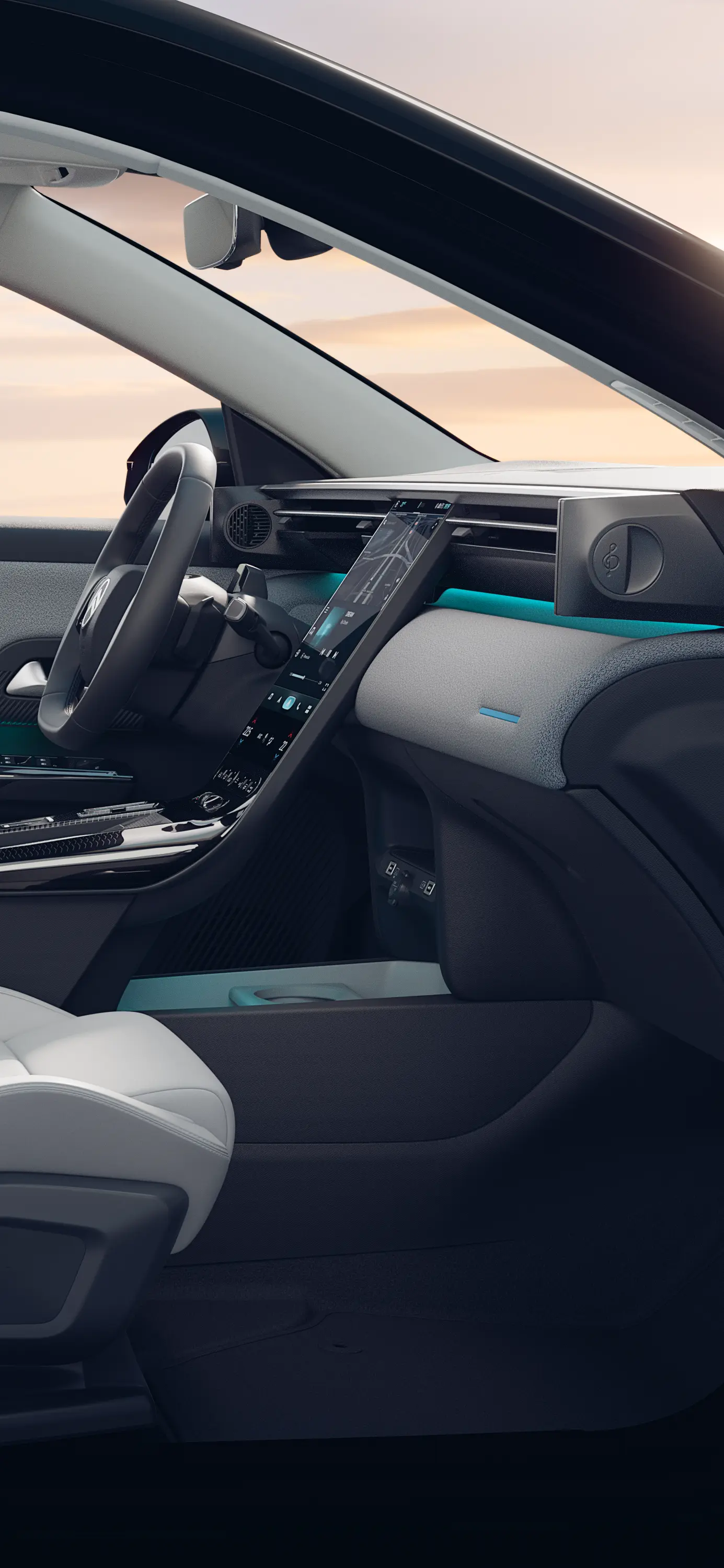 Interieur van de Citroën C5 Aircross Emeraude met Citroën Advanced Comfort-stoelen en royale binnenruimte