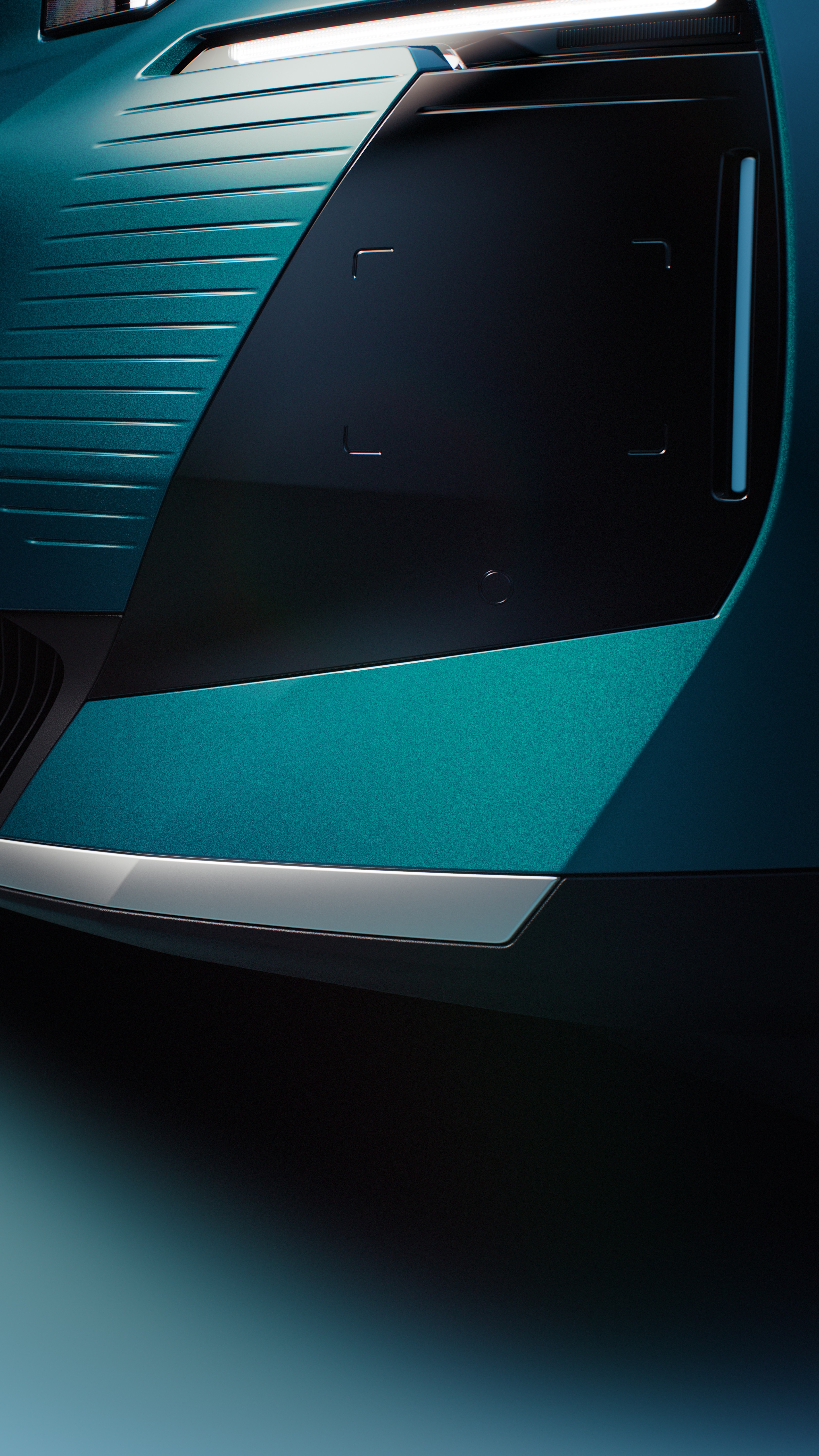 Detail van de voorzijde van de Citroën C5 Aircross Emeraude met specifieke Emeraude-accenten en zelfverzekerde SUV-uitstraling