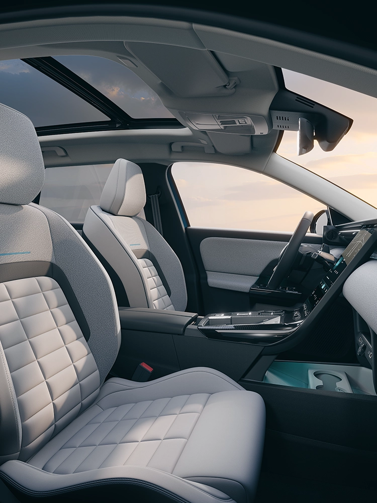 Interieur van de Citroën C5 Aircross Emeraude met Citroën Advanced Comfort-stoelen, ruimte en comfort voor het hele gezin